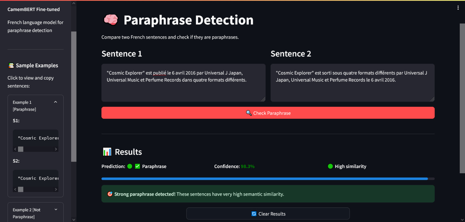 Paraphrase FR – French Paraphrase Detection Benchmark